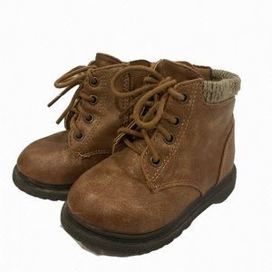 Toddler girl brown leather like boots